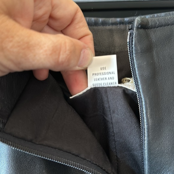 Black leather woman’s pants - size 12 - Picture 5 of 5